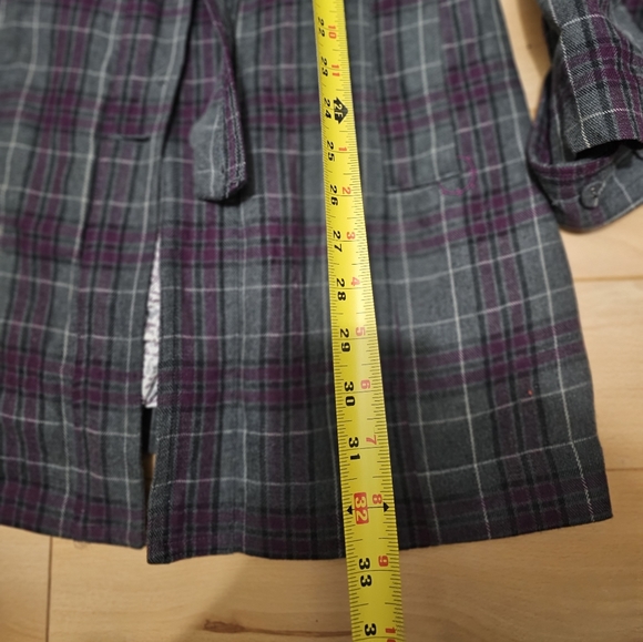 Plaid Trench Jacket - wn lrg - Picture 10 of 10